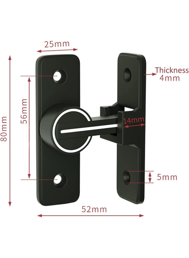 ChicAbode 90 Degree Right Angle Door Lock, Heavy Duty Flip Door Latch, Bolt Lock cam Lock, Door and Window Push-Pull Lock, Rod Bolt barn Push-Pull Door Lock for Bedroom, Garage, Window - Image 2